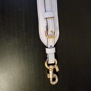 Coach Novelty Leather Strap Chalk and Gold